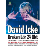 A4-affisch – David Icke på Draken i Göte...