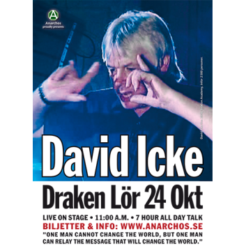 A3-affisch – David Icke på Draken i Göteborg 2009